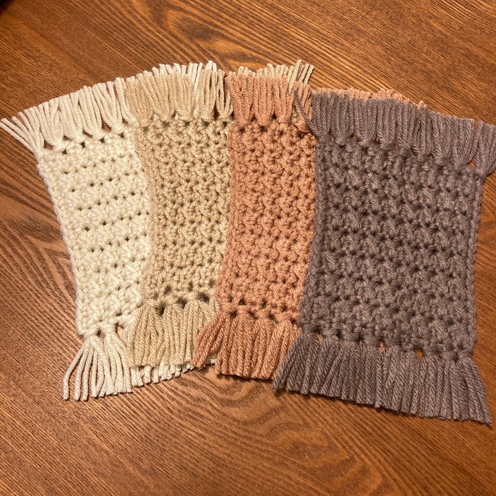 Drink coasters/rug mug set BoHo/farmhouse style  -Inventory Reduction Sale